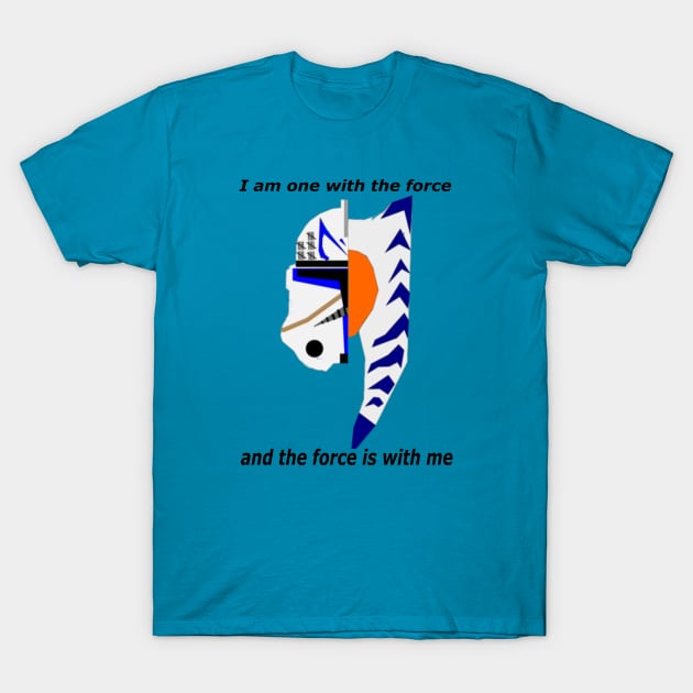 I am one with the force and the force is with me T-Shirt by Magandsons